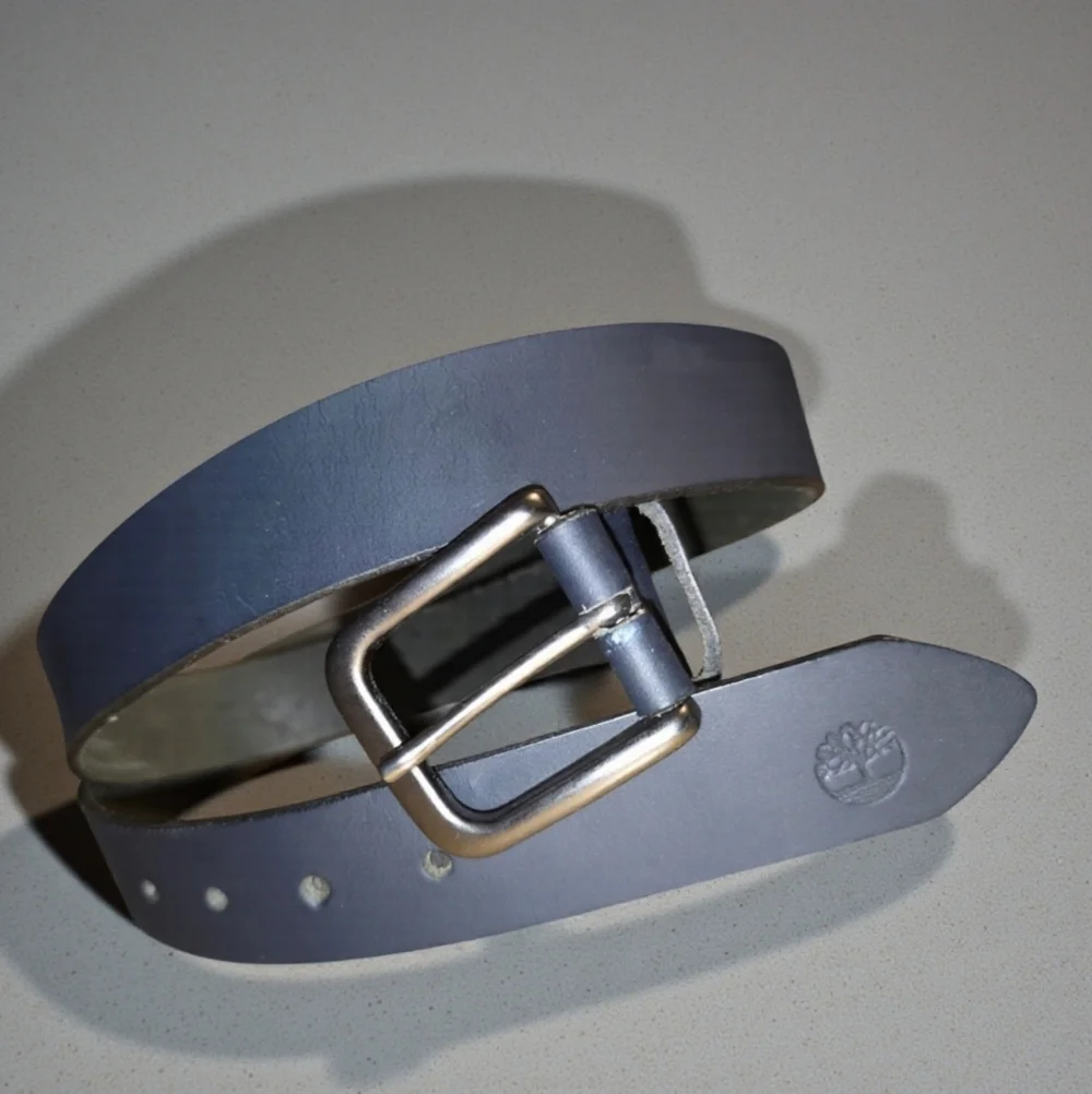 Timberland Leather Belt Blue Size 42 #BLT8